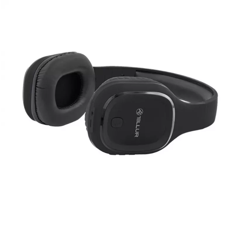 Ausinės Tellur Bluetooth ant ausies uždedamos ausinės Pulse juodos