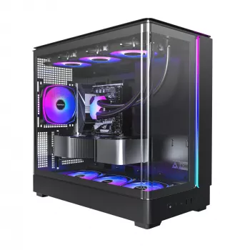 PC Case Montech KING 15 PRO Juoda — micro ATX / Mini-ITX midi tower