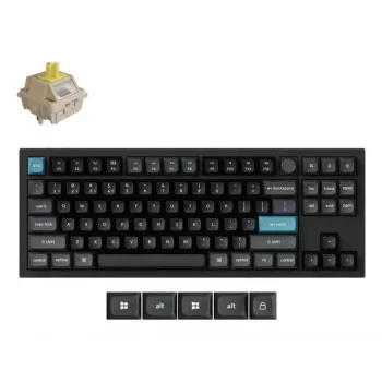 Mechaninė klaviatūra Keychron Q3 Ultra 8K — 80 % QWERTY, laidinė ir Bluetooth, RGB, juoda