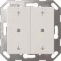 Sieninis jungiklio svirtelė Gira Taster Wippe KNX 2f Reinweiß 517403 — 2-jų grupių KNX svirtelė, balta