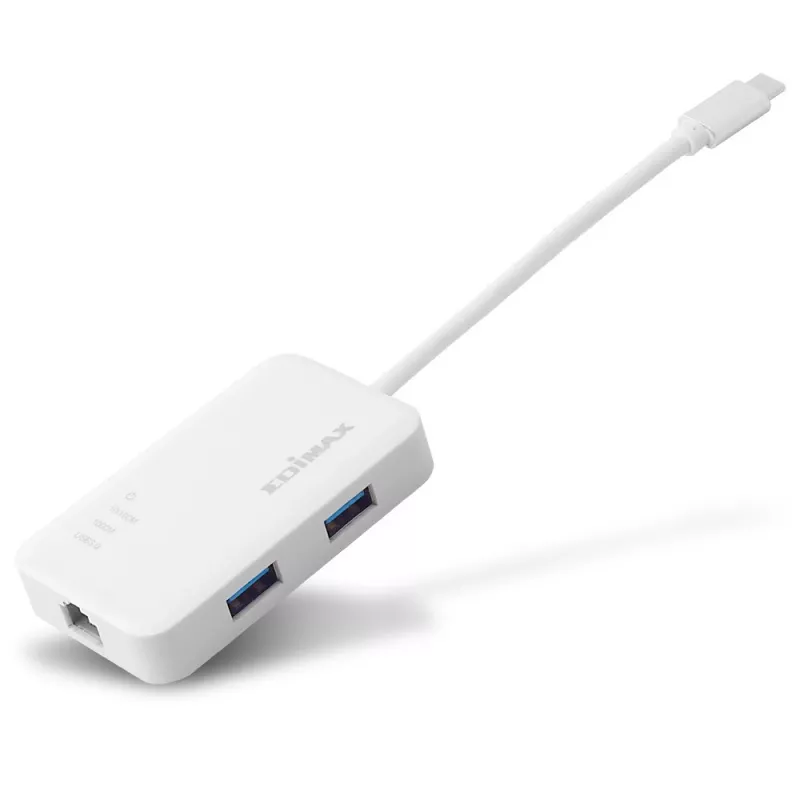 Edimax EU-4308 nešiojamojo kompiuterio dokas / prievadų atkartotuvas USB 3.2 Gen 1 (3.1 Gen 1) Type-C baltas