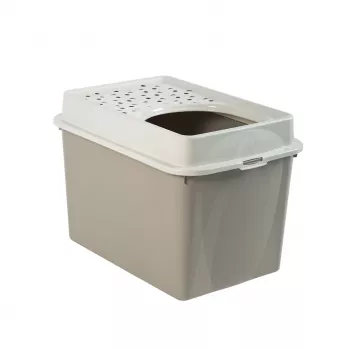 rotho Berty Eco Cappuccino katės kraiko dėžė — technopolimeras, 50 L, 572×393×404 mm, be BPA, 1 kg