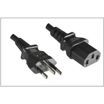 Microconnect PE010418BRAZIL maitinimo kabelis Juoda 2,1 m C13 mova