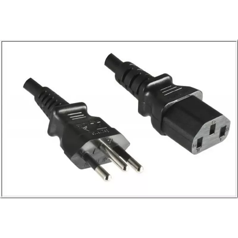 Microconnect PE010418BRAZIL maitinimo kabelis Juoda 2,1 m C13 mova