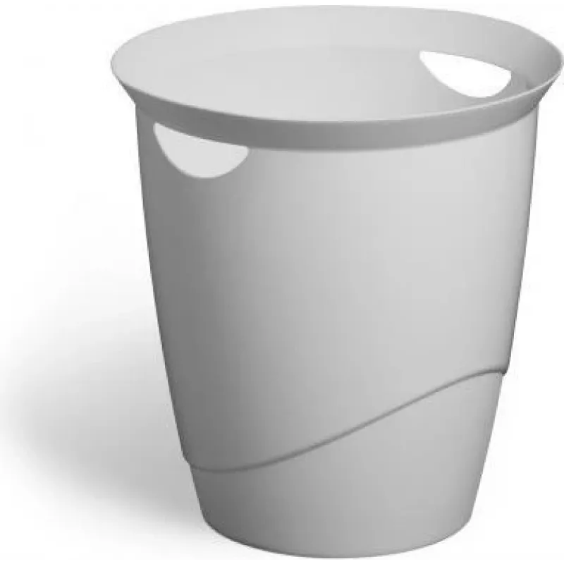 Apvalus plastikinis šiukšlių konteineris pilkas patikimas Durable 776010