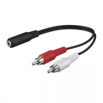 Microconnect AUDALH02 garso kabelis 0,2 m 2 x RCA 3,5 mm Raudona
