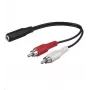 Microconnect AUDALH02 garso kabelis 0,2 m 2 x RCA 3,5 mm Raudona