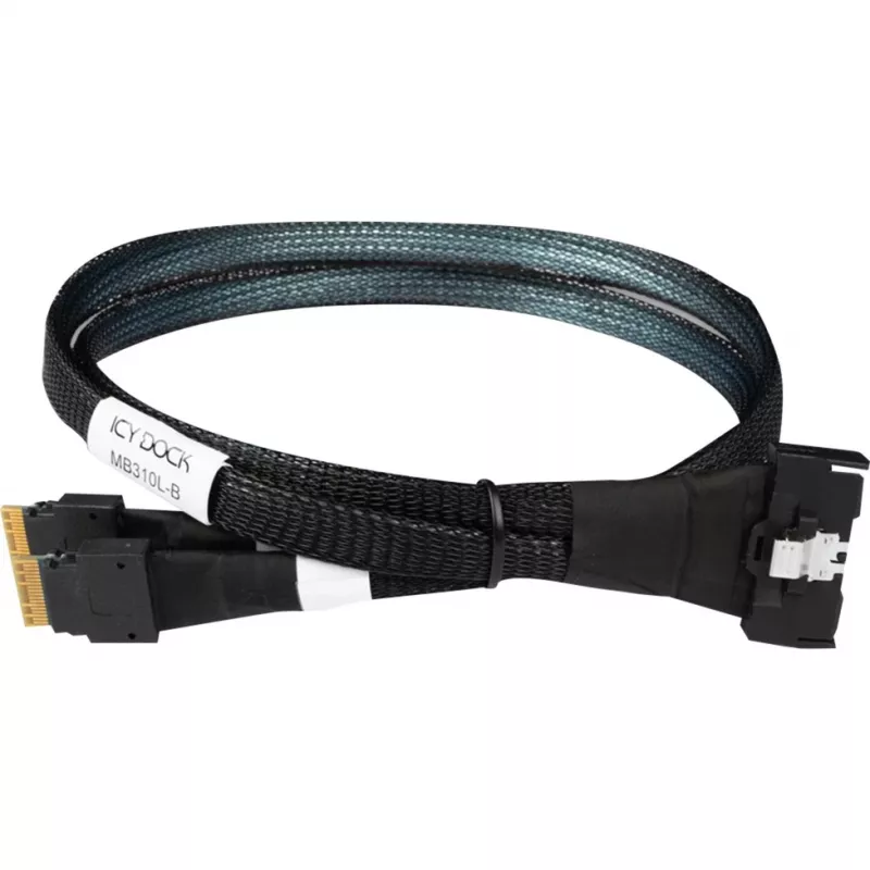 Icy Dock kabelis MCIO 8i SFF-TA-1016 į 2xSlimSAS SFF-8654 4i kabelis 0,5 m - kabelis (MB310L-B)
