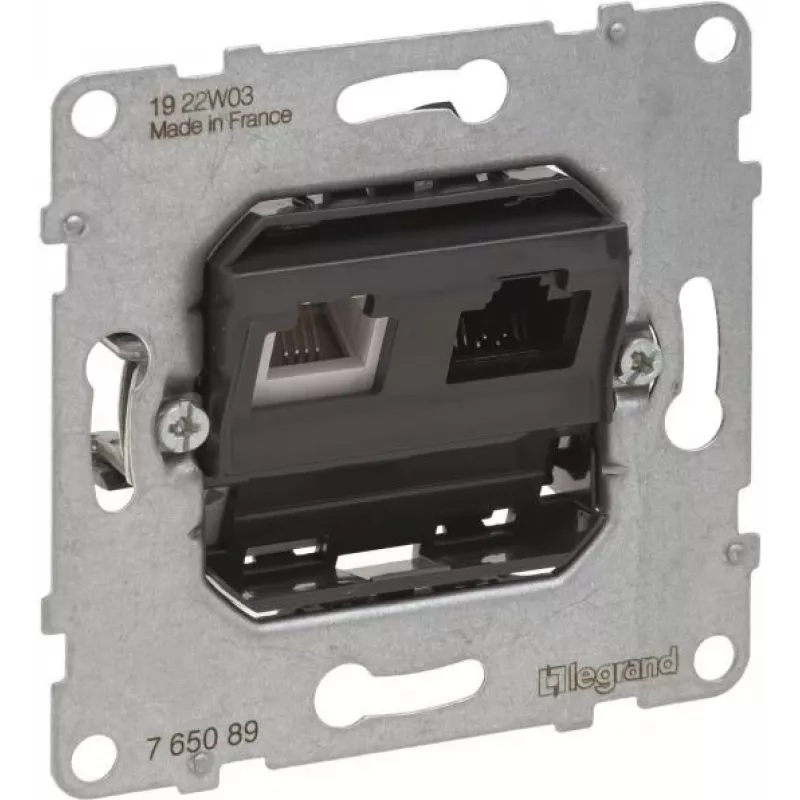 Legrand SEANO įstatomasis duomenų lizdas 765089 RJ11+RJ45 Cat.6 UTP 5 (765089)