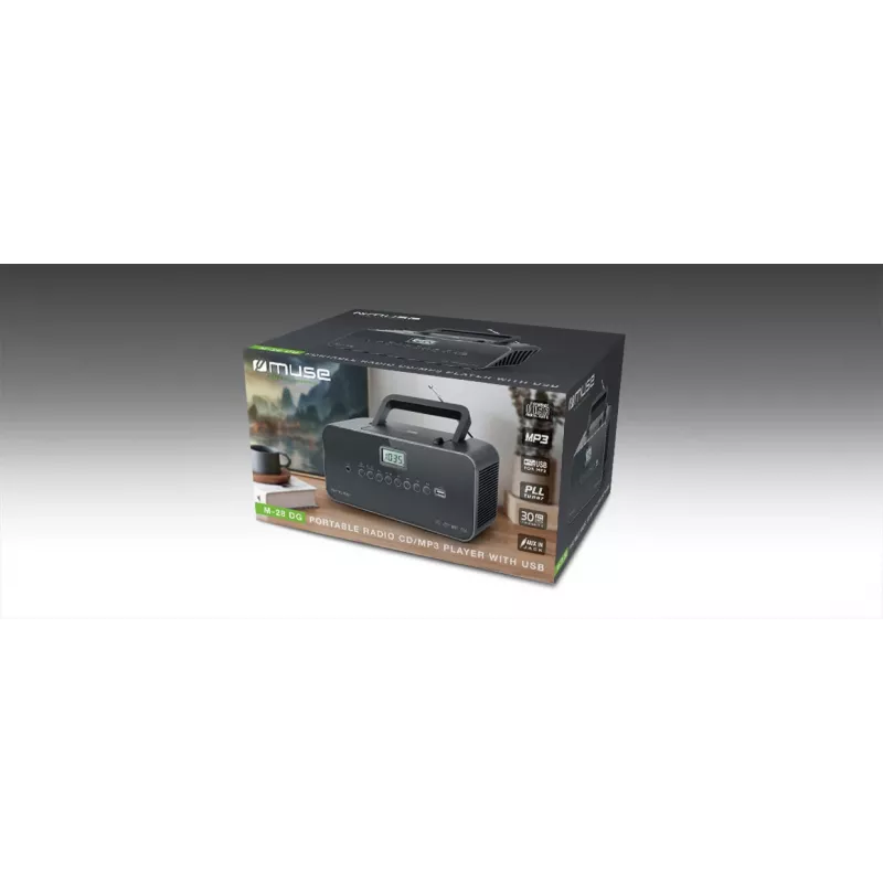 Muse M-28 DG CD grotuvas Nešiojamasis CD grotuvas Juodas