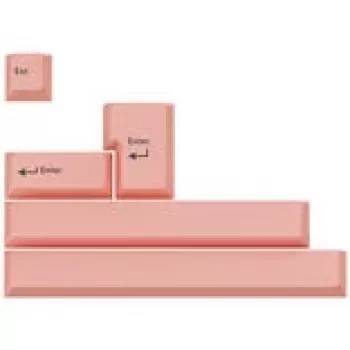Keycap Set Static Control GMK Additional Kit — ABS dvigubo įpurškimo klavišų dangteliai, ISO ir ANSI suderinamumas, pastelinė rožinė