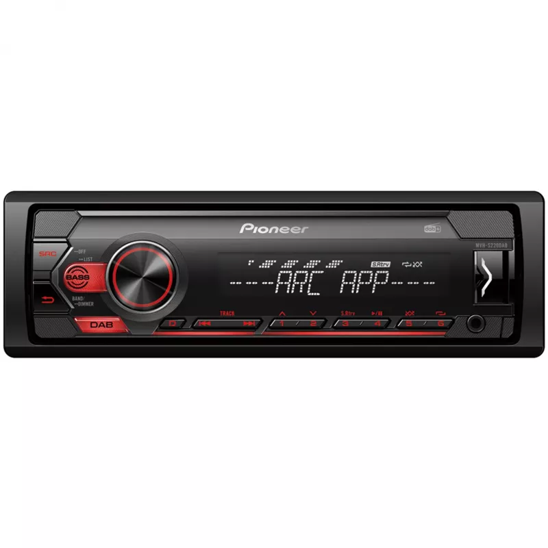 Pioneer MVH-S220DAB automobilinis medijos imtuvas juodas 200 W (MVH-S220DAB)