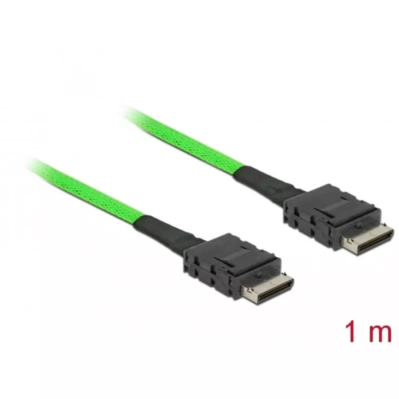 DeLOCK 85214 SAS laidas 1 m Juodas SFF-8611 SFF-8611