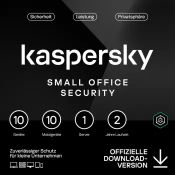Kaspersky Small Office Security [10 Devices - 2 Jahre] Base 10 Devices + 10 Mobile Devices + 1 File Servers - 2 Jahre