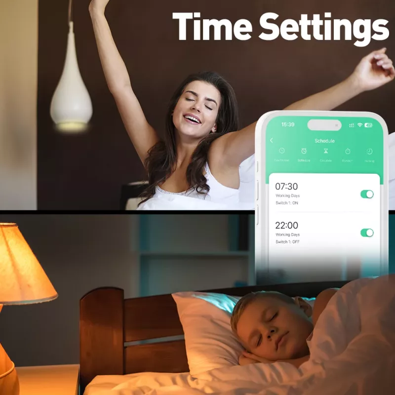 Išmanusis WiFi sieninis kištukas Tellur TLL331531 — 3600W 16A, nuotolinis valdymas per Wi‑Fi