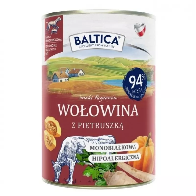BALTICA regional flavours Jautiena su petražolėmis - šlapias šunų maistas - 400g
