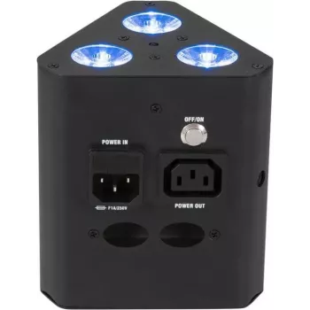 LED baterinis grindų šviestuvas EUROLITE AKKU TL-3 QCL RGB UV, nešiojamas belaidis scenos/šviesos šviestuvas