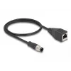DeLOCK M12 adapterio kabelis D-koduotas 4 kontaktų kištukas į RJ45 lizdą 50 cm