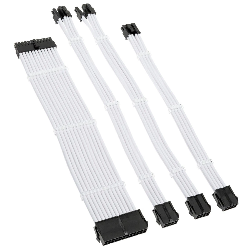 Kolink Core Standard pintų kabelių ilginimo rinkinys – Brilliant White