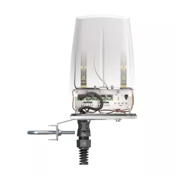 Įvairiakryptė tinklo antena QuWireless QuSpot AX12S PoE/LAN, daugiajuostė 0.694–6 GHz, maks. stiprinimas 3 dBi, balta