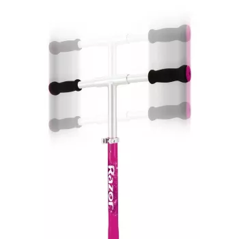 Paspirtukas „Razor A5 Lux“ — aliuminis sulankstomas, 20 cm poliuretano ratai, reguliuojamas vairas, maks. apkrova 100 kg, rožinis