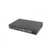 Nevaldomas jungiklis LANBERG RSFE-16P-2C-250 — 18 prievadų Gigabit, 16x PoE+ (30W), 2x SFP, 250W, 1U, metalinis, montuojamas į stelažą
