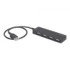 USB šakotuvas Gembird UHB-CM-U2P4-01 — 4 prievadų USB 2.0 Type-C į Type-A, juodas, 0,3 m laidas