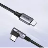 Ugreen USB-C (tiesus) / USB-C (kampuotas) PD QC 60W 3A 0,5m US255 (pilka)