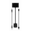 Vaizdo kabelio adapteris GEMBIRD A-VGA-HDMI-02 0,15 m — HDMI + VGA (D-Sub) jungtis (moteriška) į VGA (D-Sub) jungtį (vyriška), juoda