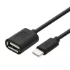 TB kabelis OTG USB AF – USB C 15 cm juodas (AKTBXKU4PAC015B)