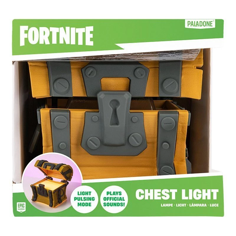 Stalinė lempa Paladone Fortnite Chest Light – teminis LED naujoviškas šviestuvas