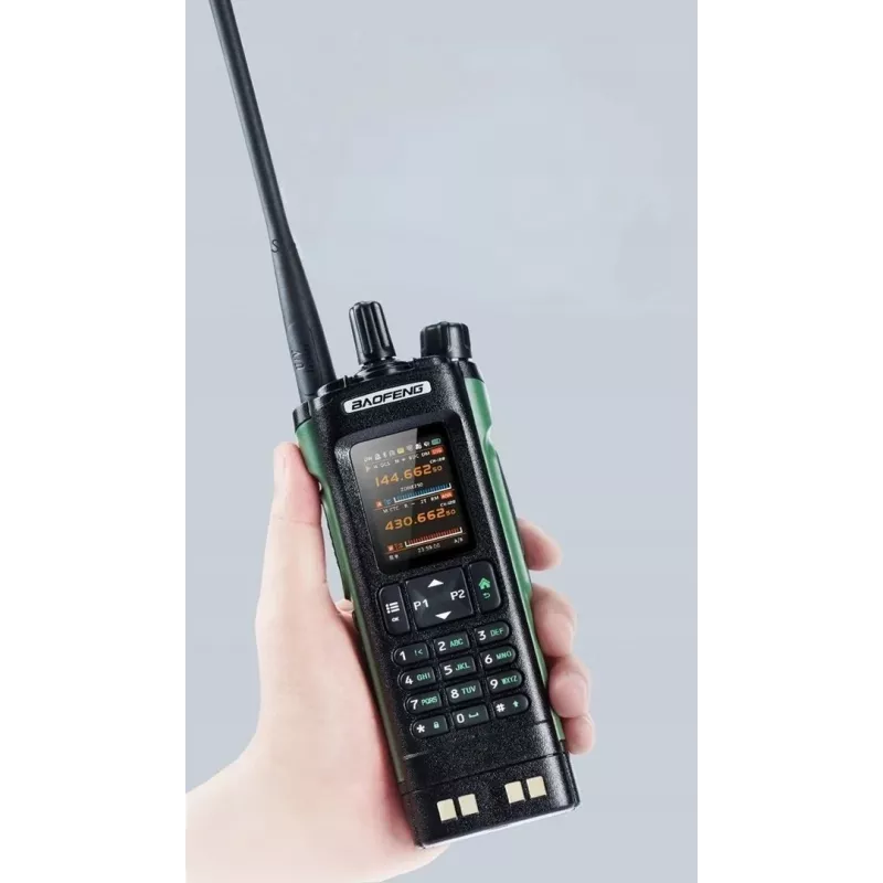 Nešiojamas radijas Baofeng DM-32E — VHF 144–146 MHz, UHF 430–440 MHz, ORO JUOSTOS PRIĖMIMAS 108–136 MHz, 2200 mAh, DMR/FM, GPS+APRS
