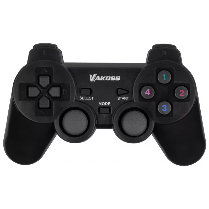 Žaidimų pultas VAKOSS GP-3925BK Juodas belaidis RF analoginis/skaitmeninis PC ir PlayStation 3, 12 mygtukų, 2,4 GHz, nano imtuvas