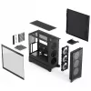 PC korpusas Fractal Design Pop 2 Air Juoda TG RGB Midi Tower — ATX/Micro‑ATX/Mini‑ITX, 3x120mm priekyje, 1x120mm gale, 2,5 colio+3,5 colio nišos