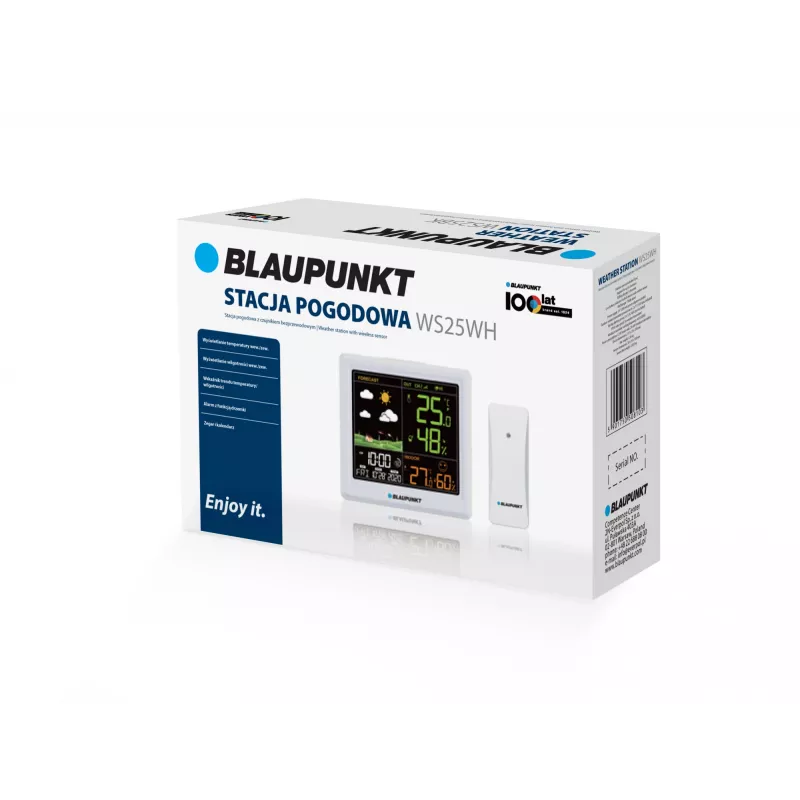 Oro stotelė BLAUPUNKT WS25WH — vidaus/lauko matavimai, belaidžiai jutikliai