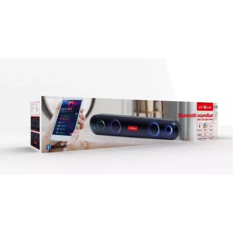 Gembird SPKBT-BAR400L garsiakalbis juodas 2.0 kanalų 10 W