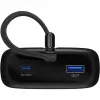 Powerbank 20.000 mAh, integruotas USB-C laidas 13cm, 30 W (juoda, 20 Ah, 1x USB-A, 2x USB-C, PD, QC)