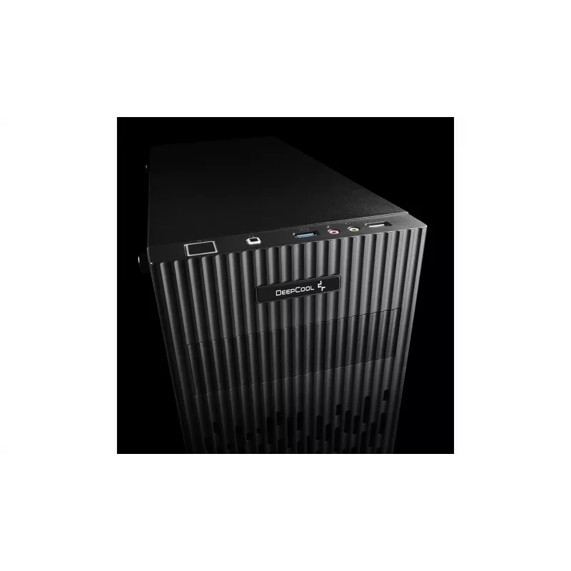 PC korpusas DeepCool Matrexx 30 Mini Tower — Micro ATX, grūdintas stiklas, 3x3,5 colio / 2x2,5 colio lizdai, GPU iki 25 cm