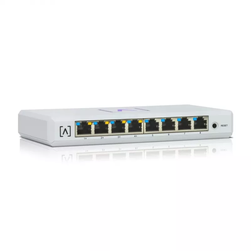 Alta Labs S8-POE tinklo jungiklis Valdomas Gigabit Ethernet (10/100/1000) Power over Ethernet (PoE) Baltas