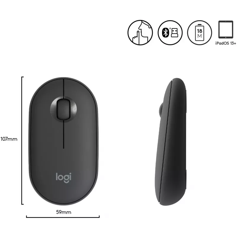 pelė USB Optical Wrl M350/GRAPHITE 910-005718 Logitech