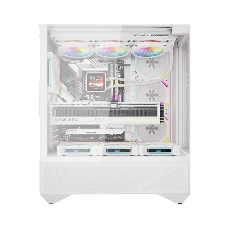 Kompiuterio korpusas Darkflash DY460 ATX baltas