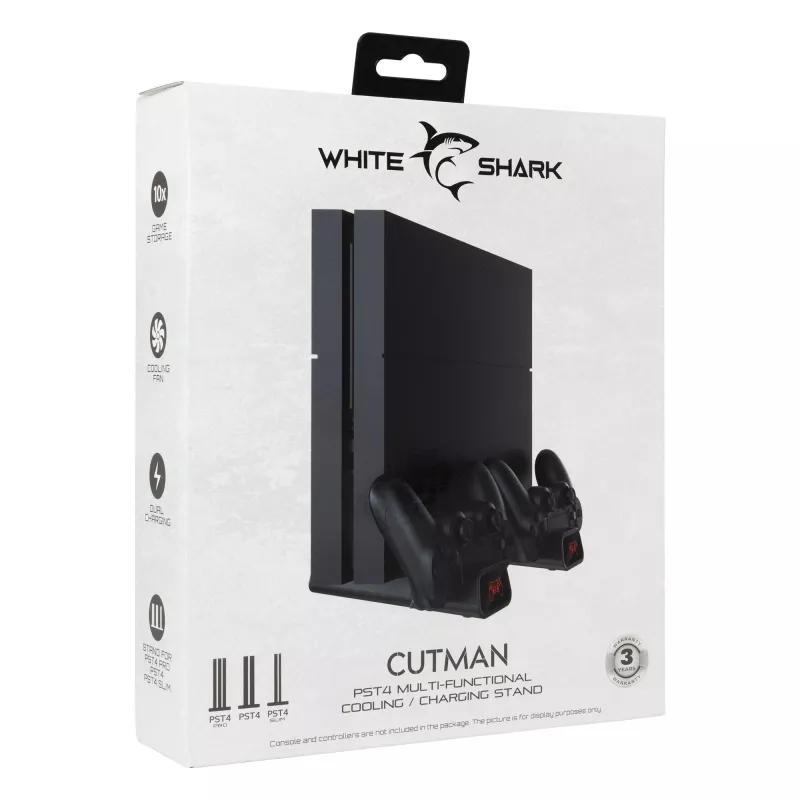 Aušinimo padas White Shark PS4-19076 Cutman su 2 įkrovimo dokais valdikliams