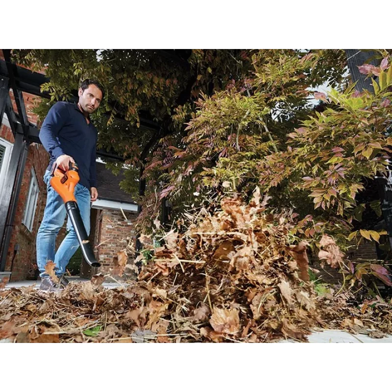 Black & Decker GWC1820PC belaidis lapų pūstuvas 209 km/h Juoda, Oranžinė 18 V Ličio