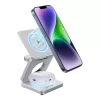 Belaidis įkroviklis BlitzWolf BW-IW30 3-in-1 greitojo įkrovimo stotelė, skirta iPhone ir Samsung, belaidis 3 įrenginių įkrovimas