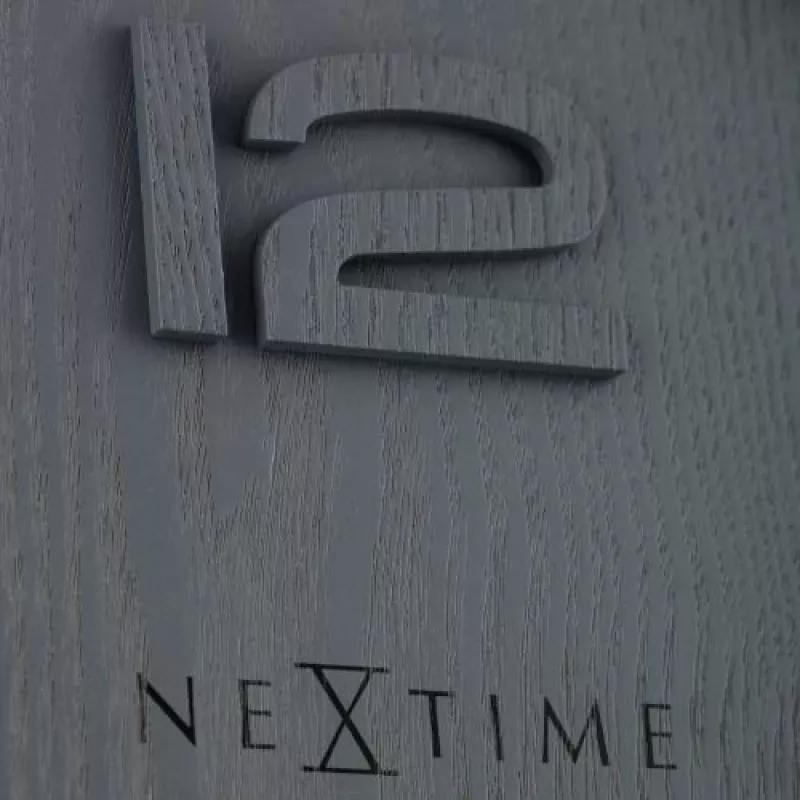 NeXtime 3096GS - Sieninis - kvarcinis laikrodis - Apskritimas - Pilka - Medis - suaugusiems