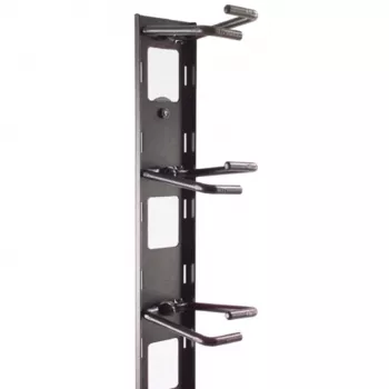 APC NetShelter kabelių valdymas, vertikalus kabelių tvarkyklė, kabelių žiedai, 8 vnt. rinkinys, juoda, 55 mm x 766 mm x 85 mm