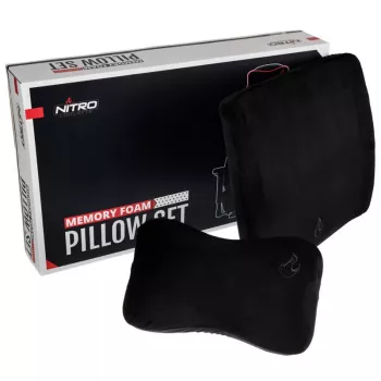Atminties putų pagalvių rinkinys nitro concepts NC-PST-MF-001 — juoda, ergonominės atminties putų atraminės pagalvės (rinkinys)