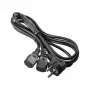 Akyga AK-PC-04A maitinimo skirstytuvo laidas CEE 7/7 į 2x IEC C13, 1,8 m, juodos spalvos
