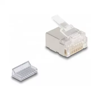 DeLOCK RJ45 modulinis kištukas Cat.6A ploniems ir plokštiems kabeliams, 100 vnt. rinkinys