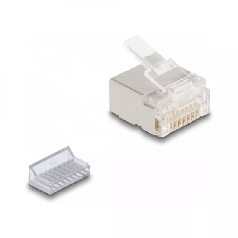 DeLOCK RJ45 modulinis kištukas Cat.6A ploniems ir plokštiems kabeliams, 100 vnt. rinkinys